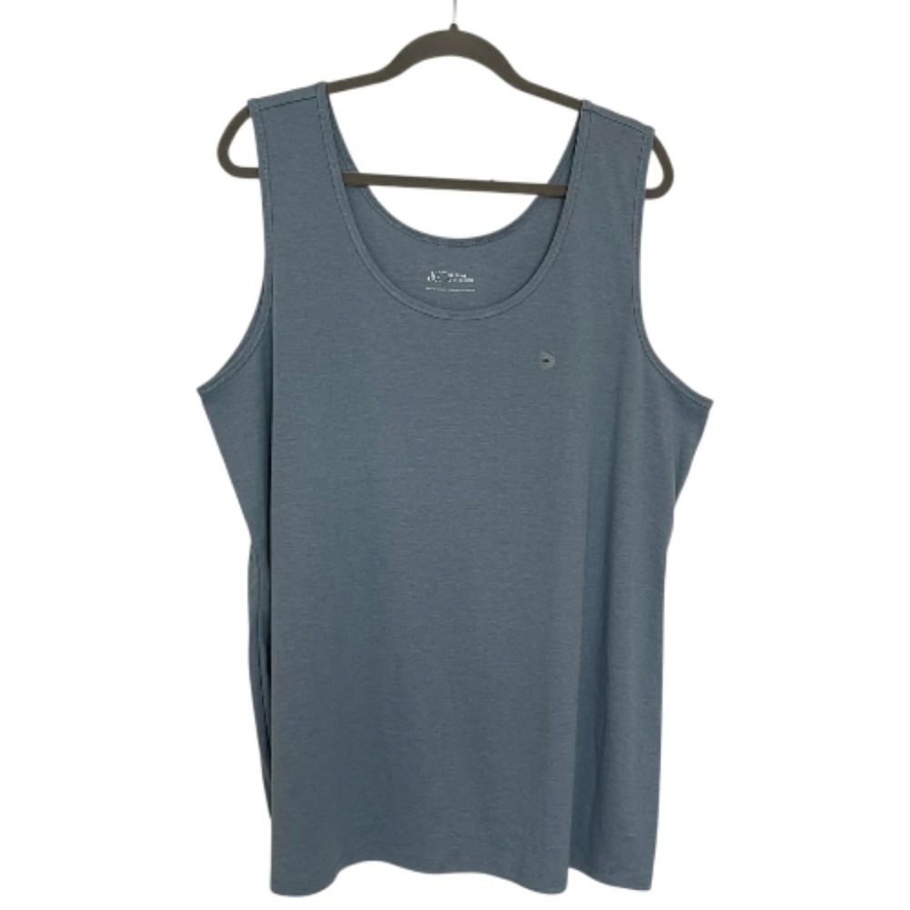 Blue D/C Jeans Penningtons Women's Curve Fit Basic Tank Top